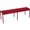 Fermob - Panchina Luxembourg - Rosso - Alluminio laccato - Designer Frédéric Sofia