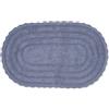 DII Crochet Collection - Tappetino da bagno reversibile, misura grande, ovale, 21 x 34, colore: Blu