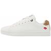 BK British Knights Mist, Scarpe da Ginnastica Donna, Labbra Leopardate Bianche, 37 EU