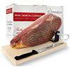 Jamonprive Prosciutto Serrano Spagnolo Reserva Duroc Stagionato & Disossato (Jamon Serrano) 1 Kg Mini + Porta Prosciutto + Coltello - Jamonprive