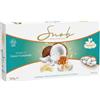 Generico Crispo Confetti Snob Alta Classe Cocco e Caramello, Mandorla Tostata Ricoperta di Cioccolato Bianco, Confetti Senza Glutine per Confettata e Eventi 500g