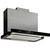 KLARSTEIN Mariana Neo 60 - Cappa Aspirante, a Schermo Piatto, Telescopica, 60cm, Casse Energetica A, 640 m³/h, Ricircolo & Scarico, Display LC, Timer, Pannello Touch LED, Frontale in Vetro, Nero