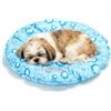 Nobleza Cuccia Rinfrescante Cane e Gatto Rotonda Ø52 x 5 cm - Fantasia Gocce, Tappetino Refrigerante Cani con Gel Auto Raffreddante Atossico, Lettino Cane Estate AntiGraffio Impermeabile