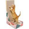 Maxentico Tiragraffi per Gatti, Adulti Cat Multi-Scratch Cardboard Scratching Post, per Gatti a Forma di L Graffiatoio Gatto Scratching Board, Cartone Colonna Tira Graffi, per Pareti e Angoli