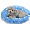 Nobleza Cuccia Rinfrescante Cane e Gatto Rotonda Ø 62 x 5 cm - Fantasia Ossa, Tappetino Refrigerante Cani con Gel Auto Raffreddante Atossico, Lettino Cane Estate AntiGraffio Impermeabile