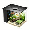 YNNHUDEEP Set completo per acquario con filtro laterale e pompa 20x15x15cm, design a circolazione automatica con illuminazione a tre colori, adatto per pesci ornamentali, gamberetti e piante, per scrivania