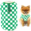 SMALLLEE_LUCKY_STORE Maglione in pile per cani di piccola taglia, a quadri, con anello a D, caldo maglione invernale e autunnale, per chihuahua, abbigliamento quotidiano, abbigliamento all'aperto,