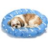 Nobleza Cuccia Rinfrescante Cane e Gatto Rotonda Ø 52 x 5 cm - Fantasia Ossa, Tappetino Refrigerante Cani con Gel Auto Raffreddante Atossico, Lettino Cane Estate AntiGraffio Impermeabile