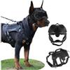WLXW Set Gilet Tattico For Cani Con Casco Occhiali, Imbracature Militari Regolabili Con Maniglia For Pastore Tedesco, Ecc(Set-M)