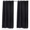 Relaxdays Set 2 Tende Oscuranti per Interni, Termiche, a Drappeggio, Occhielli, Salotto e Camera, HxL: 245x135 cm, Nero, Ferro