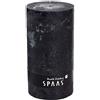 Spaas - Candela a colonna rustica, senza profumo, 100/200 mm, 120 ore, colore: Nero