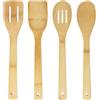 Joeji's Kitchen Utensili da Cucina in bambù Utensili in Legno da Cucina 4 Utensili in bambù Resistenti ed Eleganti Cucchiaio di Legno Mestolo Cucchiaio a Fessura Mestolo a Fessura…