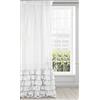Eurofirany Dolly Tenda con Fronzoli, Tenda Trasparente con Fettuccia Arricciatenda - 1 unità, Tenda Gotica, Tenda per Finestra, Camera da Letto, Soggiorno, 140x250 cm, Bianco