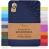 NatureMark lenzuolo in microfibra - morbido, traspirante e facile da curare - 90x200-120x200 cm, Blu Marina