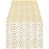 DII Runner da Tavolo in Rete con Paillettes, in PVC, Poliestere, Oro, 40,6 x 25,4 cm