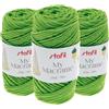 Stafil My Macramè 2 mm - Set 3 Gomitoli da 100 g (90 m) - Cordino Macramè in Cotone Riciclato per Borse, Decorazioni, Arazzi, Portachiavi e Crochet - Colore Verde
