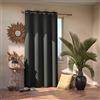 AmeliaHome - Tenda Blackout 140 x 245 cm, colore: grafite, 1 pezzo, con occhielli, decorazione per finestre