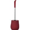 Wenko Portascopino per WC Sydney rosso scuro opaco ceramica - Portascopino WC con rivestimento ad effetto soft touch, Ceramica, 12.5 x 39.5 x 12.5 cm, Rosso