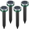 chujayng 4Packs Professional Solare Repellente per Talpe Ultrasuoni,Ultrasuoni per Anti Talpa con Impermeabile,Dissuasori per talpe,Repellente per Scaccia talpe