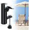 GothicBride Supporto Regolabile per ombrellone da Balcone, Asta per ombrellone, Supporto per ombrellone da Balcone, Morsetto per ombrellone, Supporto per ombrellone con Clip di Fissaggio per Giardino e Patio