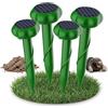 WUGEIN Scaccia Ultrasuoni Solare, Impermeabile IP65, Dissuasori per Topi, Gopher, Serpenti e Roditori, Repellente Solare da Esterno per Giardino, Prato, Fattoria e Cortile (verde)