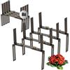 com-four® 8X Supporto per fioriere per parapetti e ringhiere di balconi