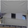 AJALGZ Frangivisto Balcone 1.1x10.5m | Telo Copri Ringhiera PES 160g/m² Impermeabile | Schermo Privacy Oscurante e Anti-UV con Occhielli | Protezione Vento per Esterno, Grigio Chiaro