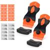 Flintronic 2pz Arancia Raschietto, con Lame(10 Acciaio Inox+Plastica）