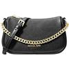 MICHAEL KORS Carmela Borsa a tracolla convertibile in pelle grana Nero, Small