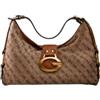 GUESS borsa a tracolla Camden Shoulder Bag Latte Logo/Cognac marrone