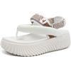COFACE Ortopedici Sandali Trekking Donna Comode Camminata Fascite Plantare Memory Foam Sportivi Sandalo Estive Aperti Escursionismo Spiaggia Piscina Mare Eleganti Platform Infradito Bianco 38