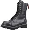 Angry Itch - 10-Fori Nero Vera Pelle Anfibi Allacciati Militari Unisex - Taglie 36-48 - Made in EU!, EU-Größe:EU-39