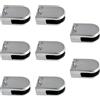 Wuuooei 8 Pezzi Morsetto per Vetro in Acciaio Inox 304 Supporto per Vetro in Acciaio Inox Morsetti Ferma Vetro 10-12 mm Casa Scale Piscina Balaustra Balcone Giardino 63 x 43 x 24 mm