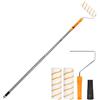 XTDMJ Set di rulli da pittura da 22,9 cm, asta telescopica da 120 cm, con 2 pennelli di ricambio, strumento per dipingere con vernici a emulsione su pareti e soffitti interni