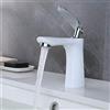 kangten Rubinetto da Bagno Bianco con Miscelatore Monocomando Lavabo, con Tubi