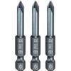 QUARKZMAN 3Pz #1 Punta Cacciavite Phillips PH1 1/4 Gambo Esagonale 2 (50mm) Lunga 0.2 Punta Magnetica a Croce Acciaio S2 Industriale per Cacciavite per Utensili Elettrici, Blu