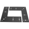 CHEOTIME Piastra di Raccordo Per Staffa Piatta 2 Pezzi Staffe a L Nere (per Legno), Tasselli in Acciaio Inossidabile (piastre Metalliche Piatte Per Scaffali), Staffe Ad Angolo Retto Per Carichi Pesanti