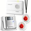 SYNLETT Cercapersone caregiver con 2 pulsanti e sensore movimento | Sistema wireless per anziani e pazienti con rilevamento movimento e avviso ai caregiver a casa.