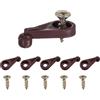 M METERXITY 50 Pezzi Clip Di Ritenuta Per Vetro Offset 4mm Clip Di Ritenuta Di Vetro Staffa Clip Per Porte A Schermo Con Viti Per Fissare Specchio/Vetro/Porte/Finestre [Tipo Sfera, Marrone]