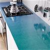 VaryPaper Carta da Parati Effetto Metallizzato Verde Acqua Lucido 40cmx200cm Pellicola Adesiva Iridescente Glitterata Blu Verde Carta Adesiva Cucina Lavabile Piano da Lavoro Armadio Frigorifero
