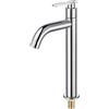 XDSMB Rubinetto Alto Lavabo Cromo Acqua Fredda Miscelatore Monocomando Lavello per Bagno in Ottone,Cromo Placcato
