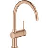 GROHE Miscelatore monocomando per lavello Grohe Minta, DN 15, 32917, uscita a C; colorazione: tramonto caldo spazzolato