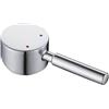 RXXR Maniglia per Rubinetto monocomando con pulsante di colore caldo e freddo compatibile con cartuccia rubinetti da 40 mm (stelo cartuccia 10 x 10 mm) (Argento-s003)