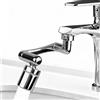 VELLUSTRA Prolunga Rubinetto Cucina Bagno Rotante 1440° Gradi, Aeratore Regolabile, 2 Modalità di Acqua, prolunga Durevole a Prova di Spruzzi, per Lavello da Bagno, Lavello da Cucina