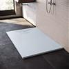 SONNI Piatto Doccia 120x80 cm, conEffetto Ardesia e Struttura Antiscivolo, Piatto Doccia Super Piatto Bianco Comprensivo di Sifone e Griglia