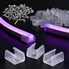 PUNTO ES LIGHTING Clip per striscia LED e neon flessibile 6-8 mm, confezione da 30 pezzi - Morsetti di fissaggio con viti per montaggio interno