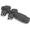 WITEN&NOCK STEINHIRSCH Multiblock Set per termosifoni, collegamento centrale, distanza del mozzo, 50 mm, piastra termica, valvola termostatica per termosifoni (antracite)