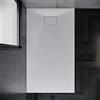 SONNI Piatto Doccia 140x80 cm, conEffetto Ardesia e Struttura Antiscivolo, Piatto Doccia Super Piatto Bianco Comprensivo di Sifone e Griglia