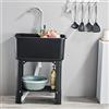 FACSER Lavandino Da Esterno，Lavello Da Cucina Commerciale，Lavabo Di Utilità Con Rubinetto，Giardino Da Esterno Lavando Lavello，Uso Per Garage E Cortile,Ristorante,Lavanderia ( Size : Regular version , Color :