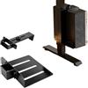 tivekeo Porta PC sotto scrivania, Supporto per Computer senza Forare, Portata 18 kg, Regolabile in Altezza e Larghezza, Supporto Computer per Tavoli Alti, Gamba del Tavolo 65x45 mm (Nero)